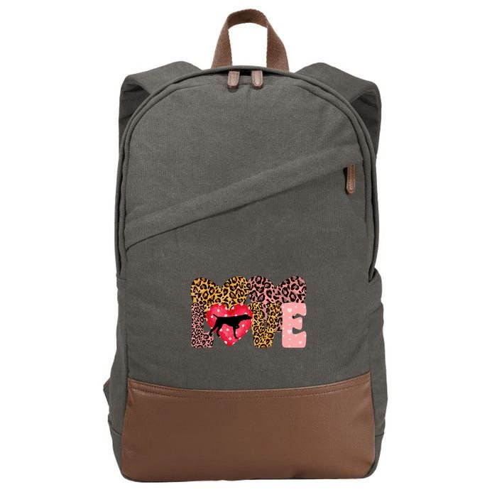 German Shorthaired Pointer ValentineS Day Pointer Love Cotton Canvas Backpack