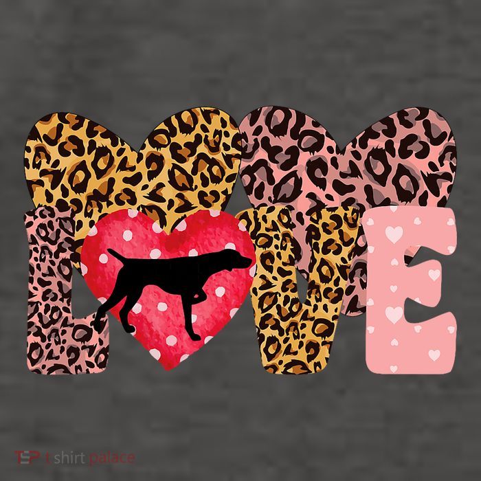 German Shorthaired Pointer ValentineS Day Pointer Love Vector Backpack