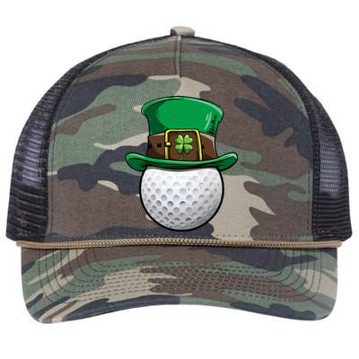 Golf St Patricks Day Men Women Ball Leprechaun Sports Gifts Retro Rope Trucker Hat Cap