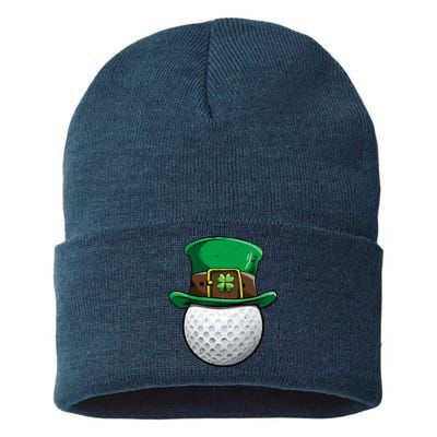 Golf St Patricks Day Men Women Ball Leprechaun Sports Gifts Sustainable Knit Beanie