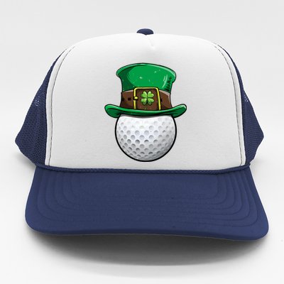 Golf St Patricks Day Men Women Ball Leprechaun Sports Gifts Trucker Hat