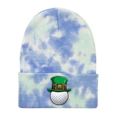 Golf St Patricks Day Men Women Ball Leprechaun Sports Gifts Tie Dye 12in Knit Beanie