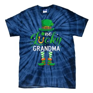 Grandma St PatrickS Day Matching Family One Lucky Grandma Tie-Dye T-Shirt