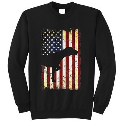 German Shorthaired Pointer Silhouette American Flag Sweatshirt