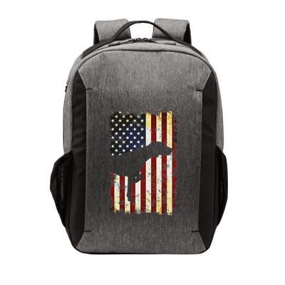 German Shorthaired Pointer Silhouette American Flag Vector Backpack