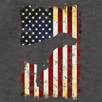 German Shorthaired Pointer Silhouette American Flag Vector Backpack