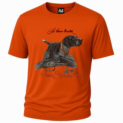 Ger Shorthaired Pointer Cool Gift A Born Hunter! Gift Cooling Performance Crew T-Shirt