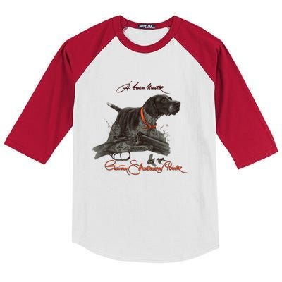 Ger Shorthaired Pointer Cool Gift A Born Hunter! Gift Kids Colorblock Raglan Jersey