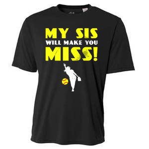 Girl Softball Pitcher Sister Brother Funny Cooling Performance Crew T-Shirt