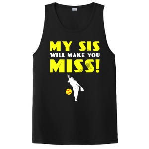 Girl Softball Pitcher Sister Brother Funny PosiCharge Competitor Tank