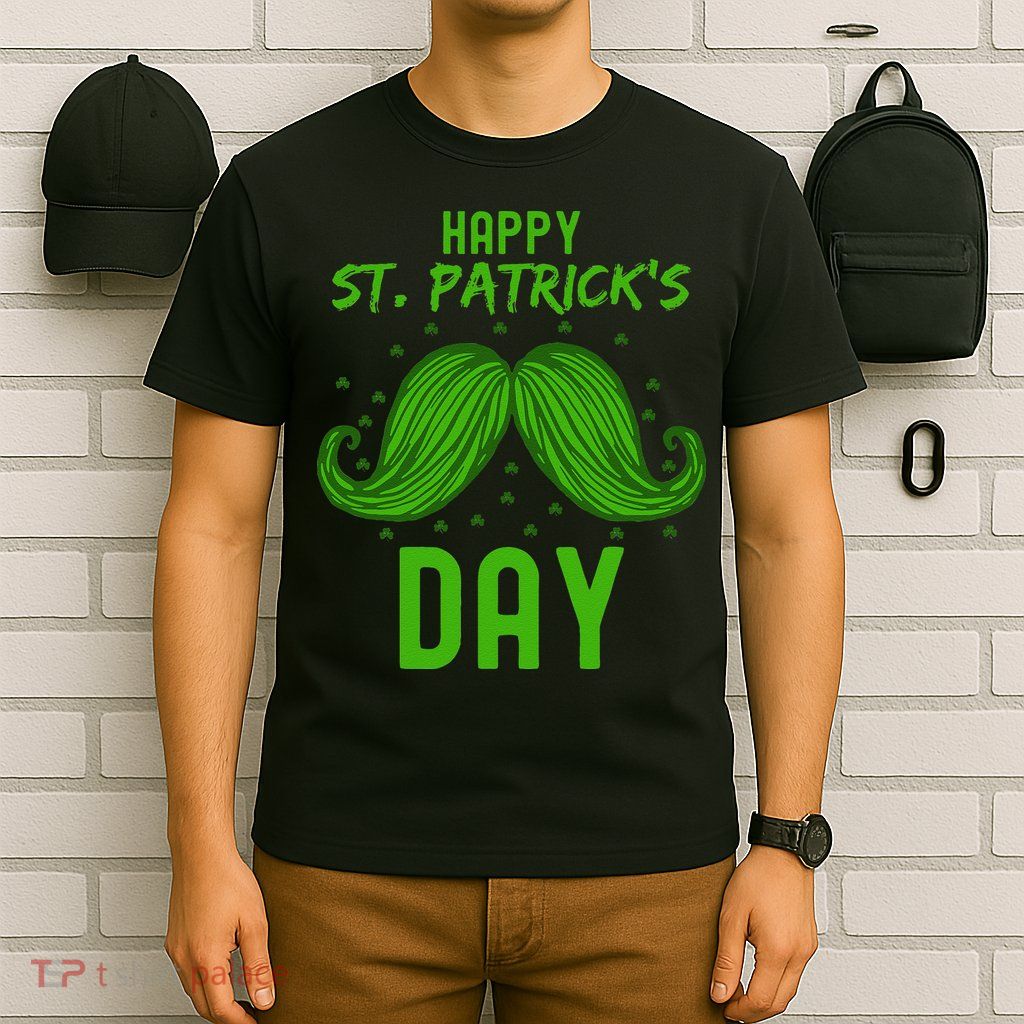 Green St Patricks Day Beard St. Patrick T-Shirt