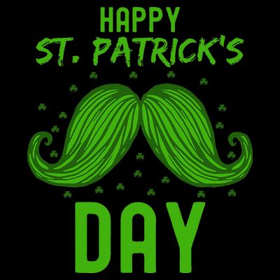 Green St Patricks Day Beard St. Patrick T-Shirt