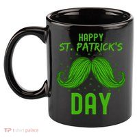 Green St Patricks Day Beard St. Patrick 11oz C Handle Ceramic Mug