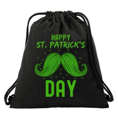 Green St Patricks Day Beard St. Patrick Drawstring Bag
