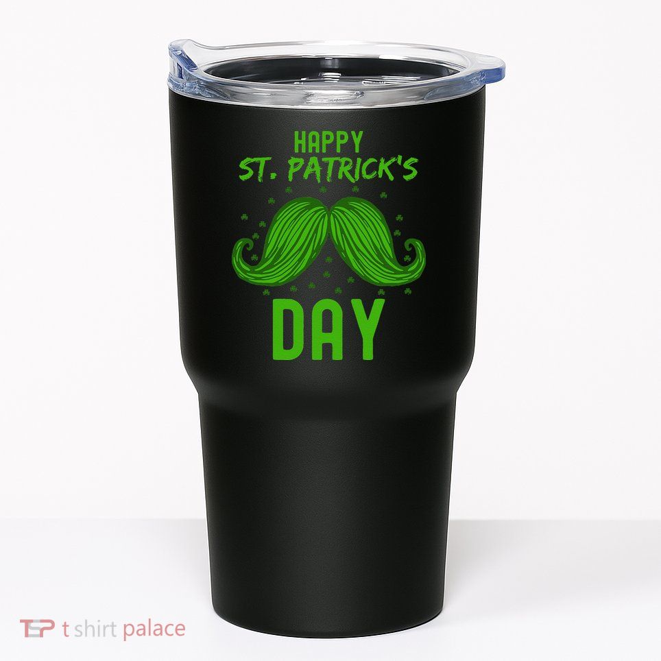 Green St Patricks Day Beard St. Patrick Tumbler