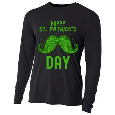 Green St Patricks Day Beard St. Patrick Cooling Performance Long Sleeve Crew