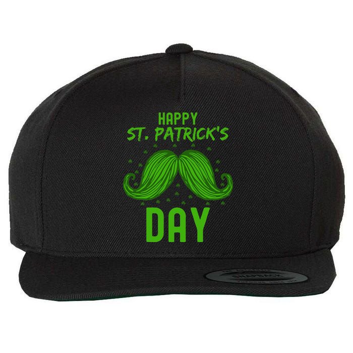 Green St Patricks Day Beard St. Patrick Wool Snapback Cap