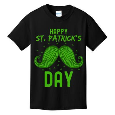 Green St Patricks Day Beard St. Patrick Kids T-Shirt