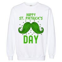Green St Patricks Day Beard St. Patrick Garment-Dyed Sweatshirt