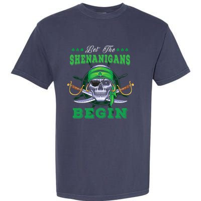 Gasparilla St. Patrick's Pirate Let The Shenanigans Begin Garment-Dyed Heavyweight T-Shirt