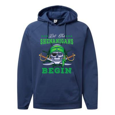 Gasparilla St. Patrick's Pirate Let The Shenanigans Begin Performance Fleece Hoodie