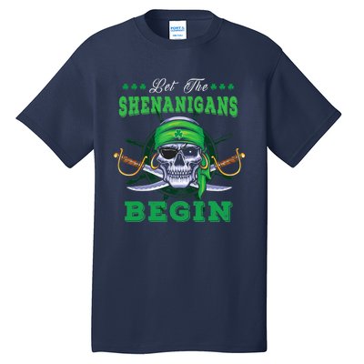 Gasparilla St. Patrick's Pirate Let The Shenanigans Begin Tall T-Shirt