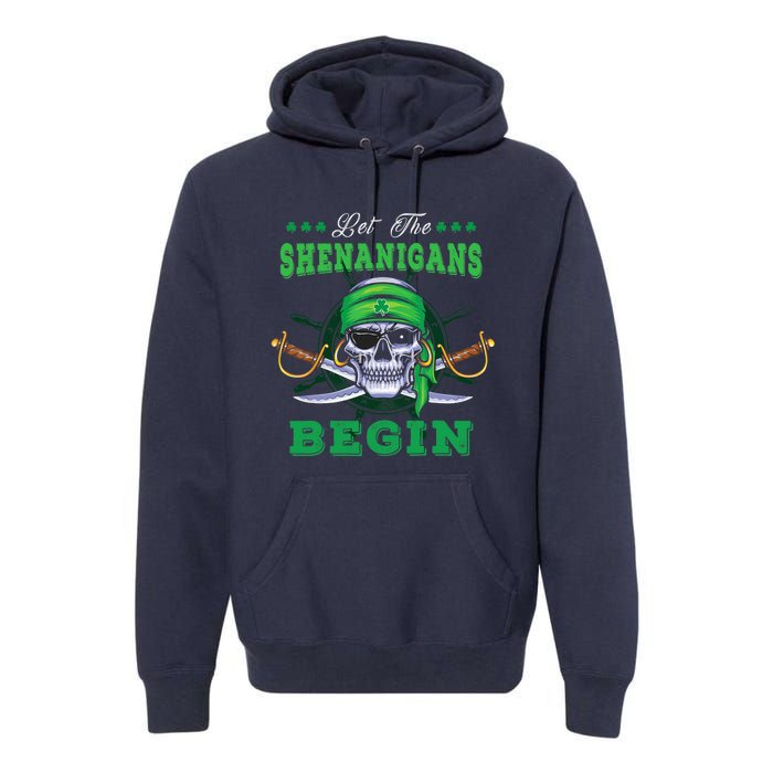 Gasparilla St. Patrick's Pirate Let The Shenanigans Begin Premium Hoodie