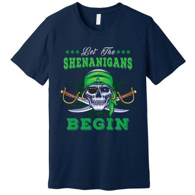 Gasparilla St. Patrick's Pirate Let The Shenanigans Begin Premium T-Shirt