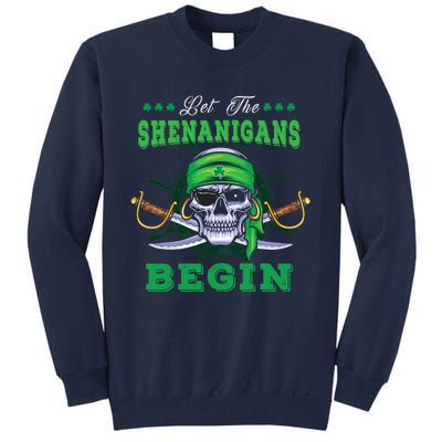 Gasparilla St. Patrick's Pirate Let The Shenanigans Begin Tall Sweatshirt