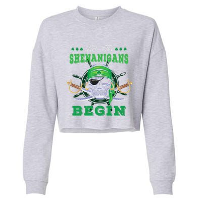 Gasparilla St. Patrick's Pirate Let The Shenanigans Begin Cropped Pullover Crew