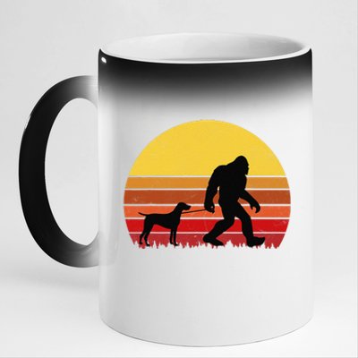 German Shorthaired Pointer Funny Retro Dog Design 11oz Black Color Changing Mug