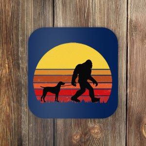 German Shorthaired Pointer Funny Retro Dog Design Coaster