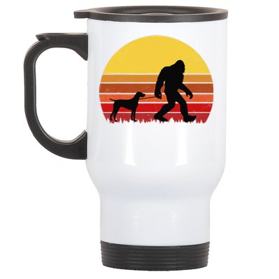 German Shorthaired Pointer Funny Retro Dog Design Stainless Steel Travel Mug