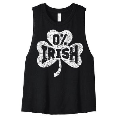 Green Saint Patrick's Day Lucky Irish Ireland St Patty Party Women's Racerback Cropped Tank