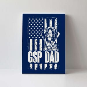 German Shorthaired Pointer Gsp Dad Dog American Flag Canvas