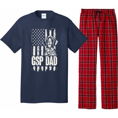 German Shorthaired Pointer Gsp Dad Dog American Flag Pajama Set