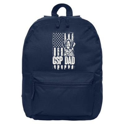 German Shorthaired Pointer Gsp Dad Dog American Flag 16 in Basic Backpack