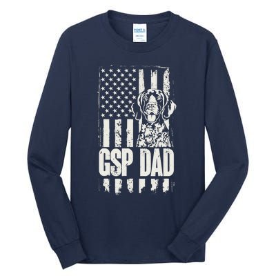 German Shorthaired Pointer Gsp Dad Dog American Flag Tall Long Sleeve T-Shirt