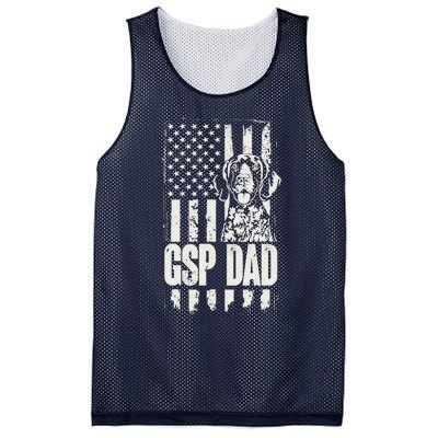 German Shorthaired Pointer Gsp Dad Dog American Flag Mesh Reversible Basketball Jersey Tank