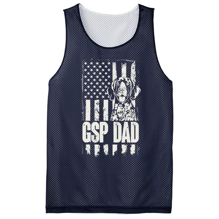 German Shorthaired Pointer Gsp Dad Dog American Flag Mesh Reversible Basketball Jersey Tank