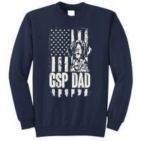 German Shorthaired Pointer Gsp Dad Dog American Flag Tall Sweatshirt