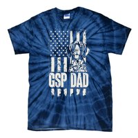 German Shorthaired Pointer Gsp Dad Dog American Flag Tie-Dye T-Shirt