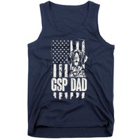 German Shorthaired Pointer Gsp Dad Dog American Flag Tank Top