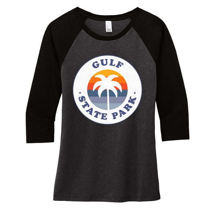 Gulf State Park Alabama Al Gulf Coast Souvenir Vacation Women's Tri-Blend 3/4-Sleeve Raglan Shirt