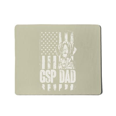 German Shorthaired Pointer Gsp Dad Dog American Flag Mousepad