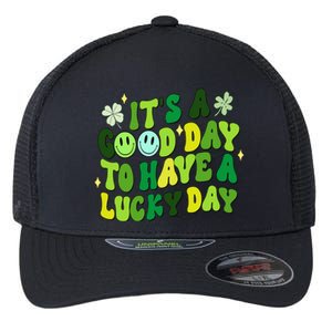 Groovy St Patricks Day Party funny Green Flexfit Unipanel Trucker Cap