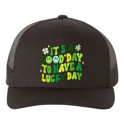 Groovy St Patricks Day Party funny Green Yupoong Adult 5-Panel Trucker Hat