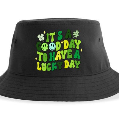 Groovy St Patricks Day Party funny Green Sustainable Bucket Hat