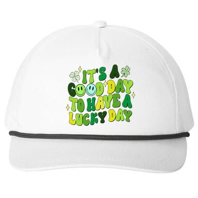 Groovy St Patricks Day Party funny Green Snapback Five-Panel Rope Hat