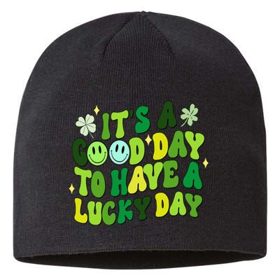 Groovy St Patricks Day Party funny Green Sustainable Beanie